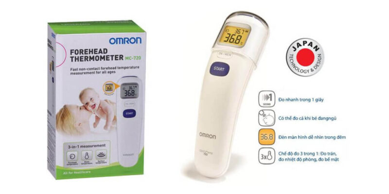 Tính năng nổi bật của nhiệt kế điện tử đo trán MC-720: