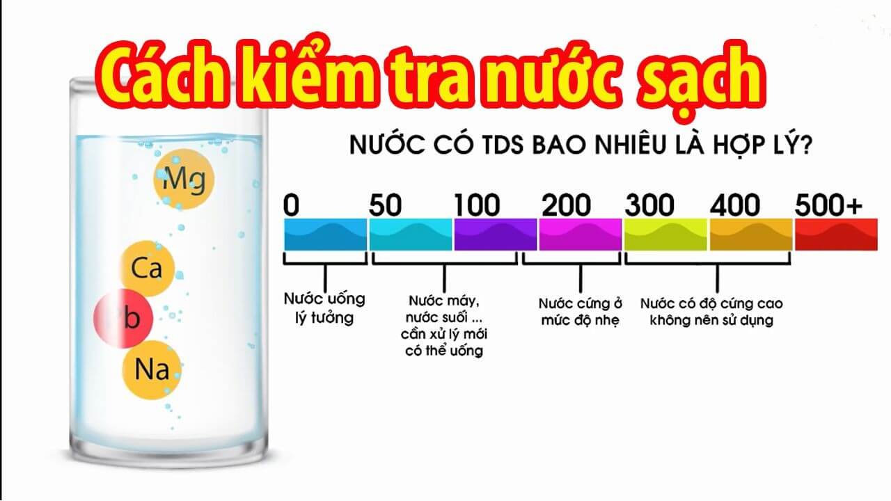 NÊN GIẢM CHỈ SỐ TDS CÓ TRONG NƯỚC DÙNG SINH HOẠT