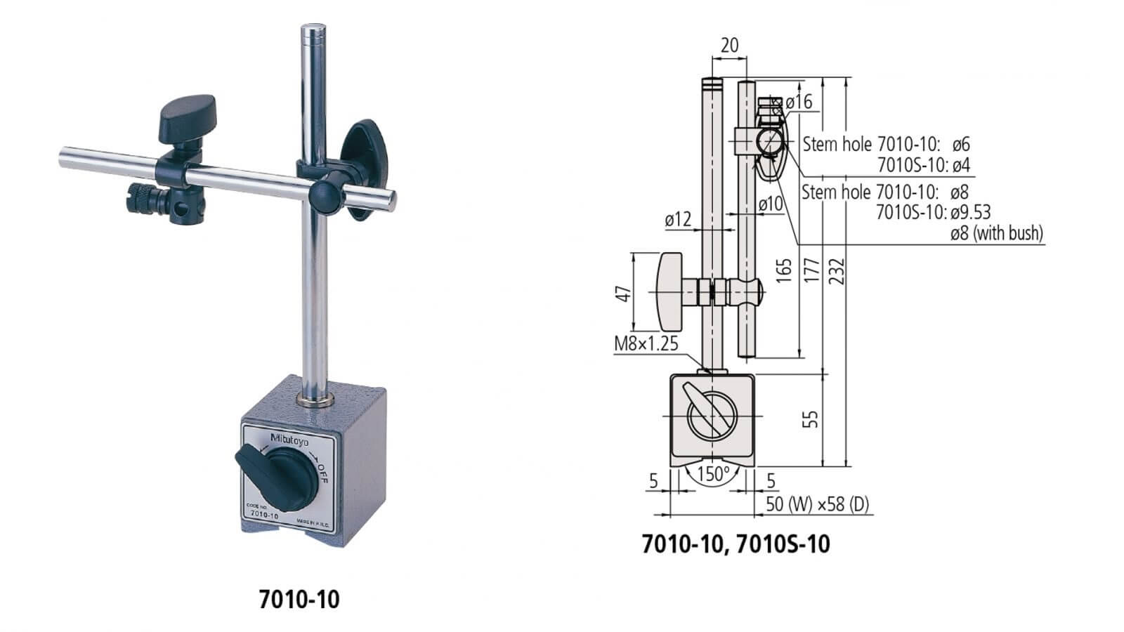 Cấu tạo cơ bản của chân đế đồng hồ so