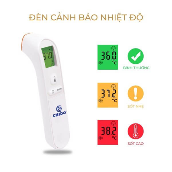 Chế độ cảnh báo của nhiệt kế chido
