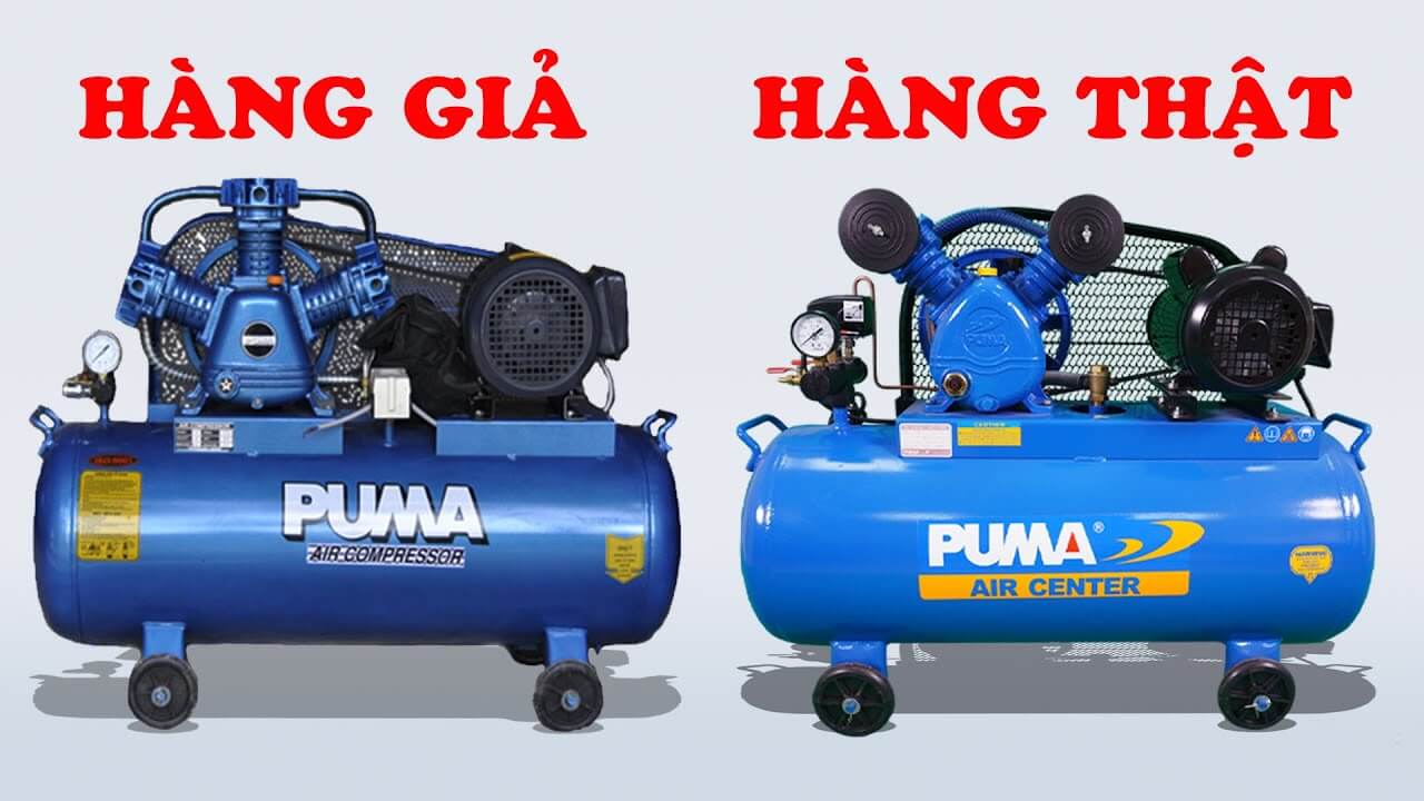 Cách phân biệt máy nén khí thật và giả của Puma