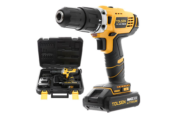 Máy khoan Pin 20V (công nghiệp) có búa Tolsen 79034