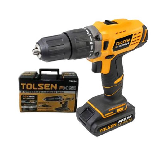 Máy khoan Pin 20V (công nghiệp) có búa - 79034 - Tolsen
