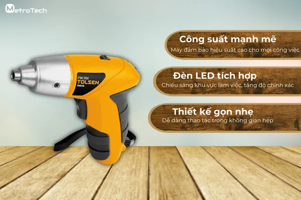 Bộ máy bắn vít dùng pin - Tolsen - 79010