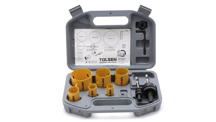 Bộ 9 vòng khoét lỗ sắt Tolsen 75861