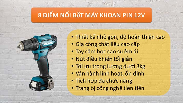 Máy khoan pin 12V