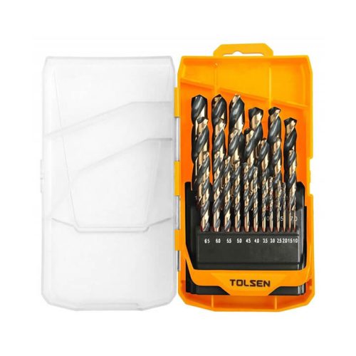 Bộ 25 mũi khoan sắt vàng - đen HSS M2 - Tolsen - 75087
