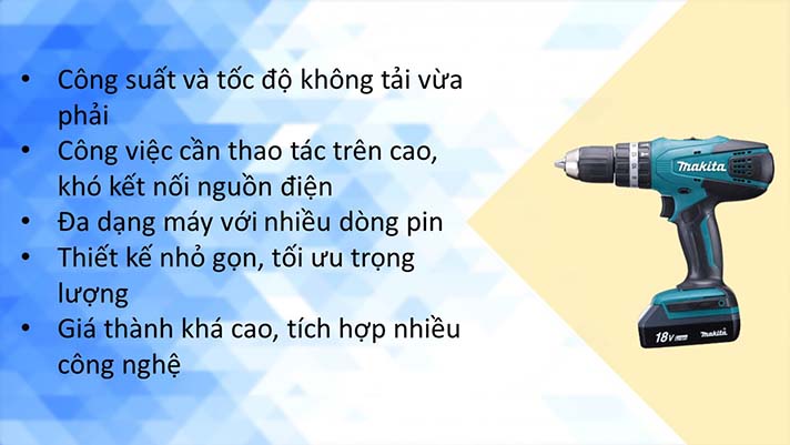 Nên mua máy khoan pin hay điện