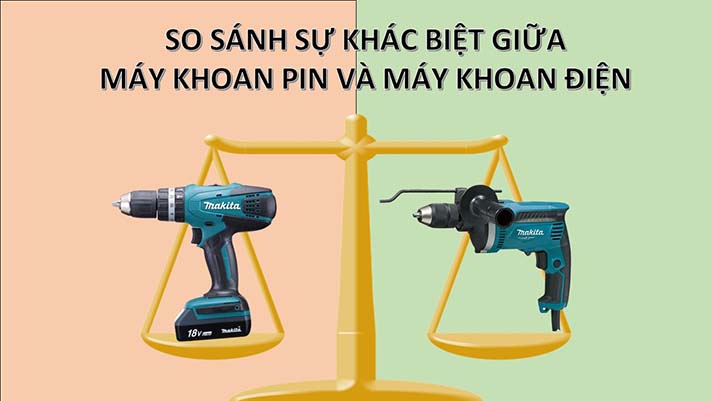 Nên mua máy khoan pin hay điện