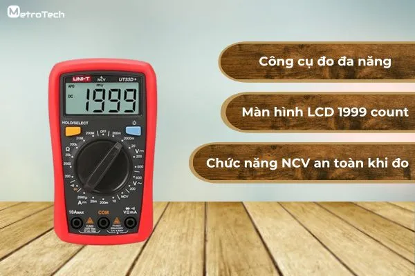 Đồng hồ vạn năng UNI-T UT33D+
