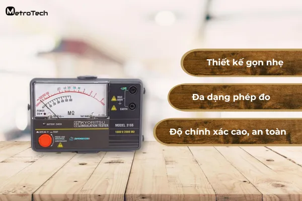Đồng hồ đo điện trở - Kyoritsu - 3166