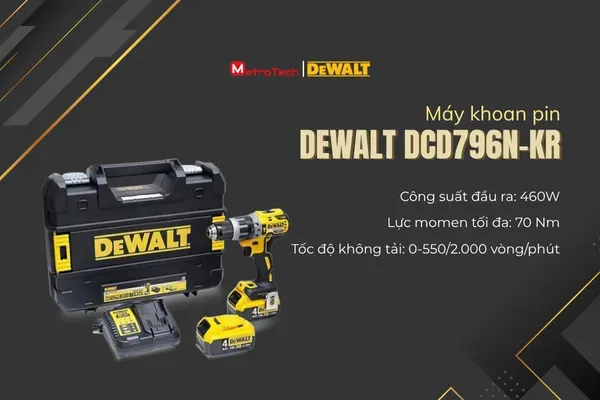 Máy khoan pin Dewalt DCD796N-KR