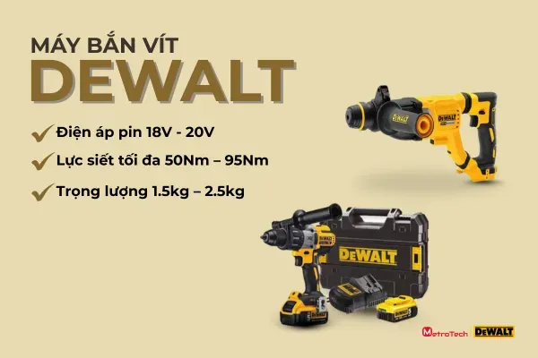 Máy khoan pin 3 chức năng Dewalt